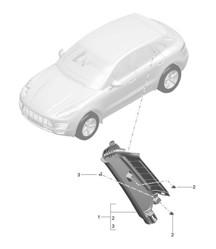 C-pillar Trim -  UPPER  - 95B.1 Macan 2014-18