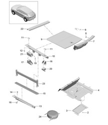 Verkleidungen / Für den Kofferraum / Zubehör / Kofferraumsystem 95B.1 Macan 2014-18
