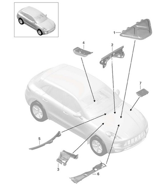 Diagram 807-080 Porsche 997 (911) MK1 2005-2008 Carrosserie