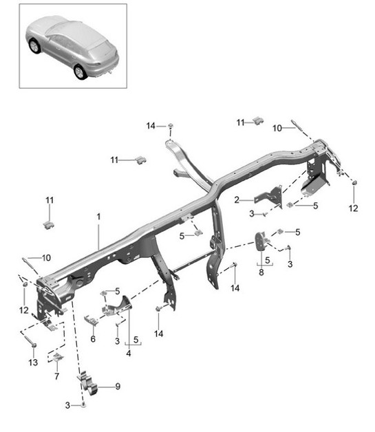 Diagram 809-015 Porsche Cayman S 3.4L 987C 2005-08 Body