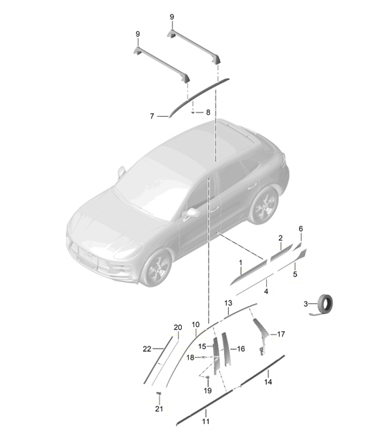 Diagram 810-001 Porsche Cayenne E-Hybrid V6 3.0L V6 340 CV 