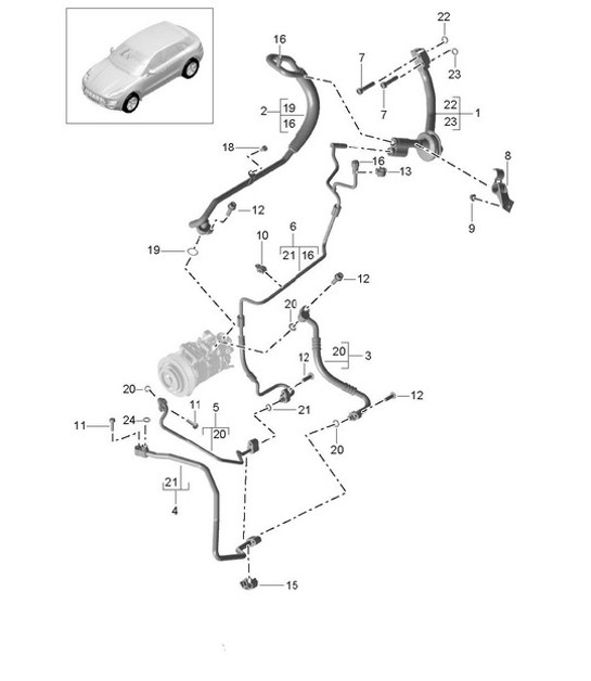 Diagram 813-065 Porsche 991 GT3 3.8L (475 CV) Carrocería