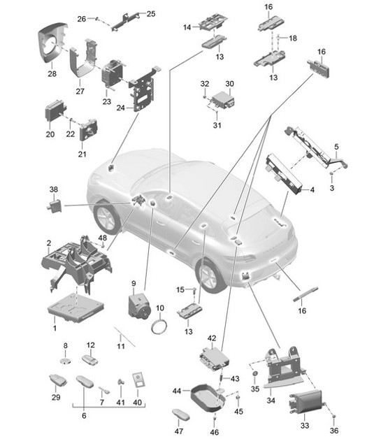 Diagram 901-004 Porsche 992 Targa 4 GTS 3.6L 