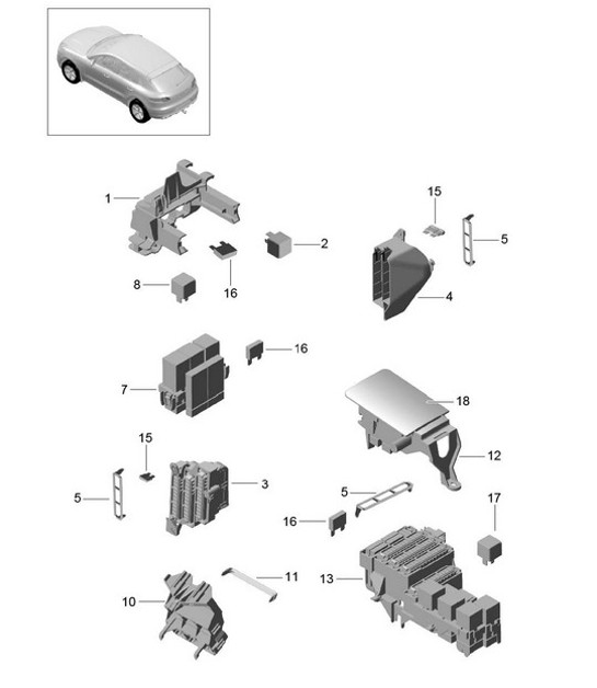 Diagram 902-000 Porsche 991 Cabriolet 2S 3.0L (420 ch) Équipement électrique