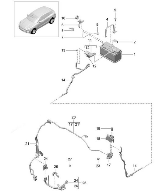 Diagram 902-006 Porsche 卡宴 9PA1 (957) 2007-2010 电子设备