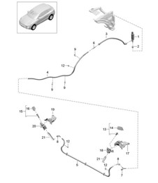 Headlight washer system (PR:8X0,8X1) 95B.1 Macan 2014-18