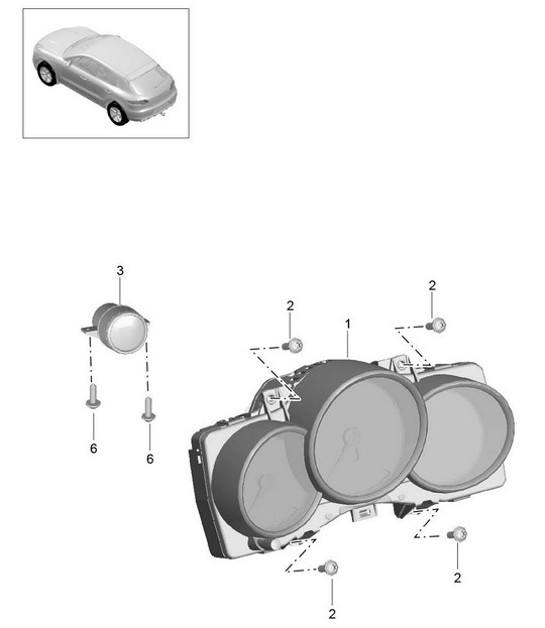 Diagram 906-000 Porsche 997 (911) MK2 2009-2012 Équipement électrique