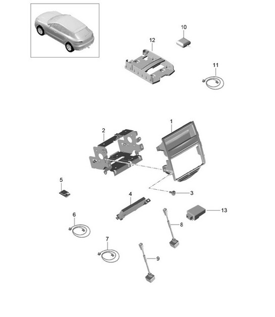 Diagram 911-001 Porsche 开曼 S 3.4L 987C 2005-08 电子设备