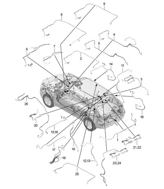 Diagram 911-012 Porsche Macan (95B) MK2 2019-2021 