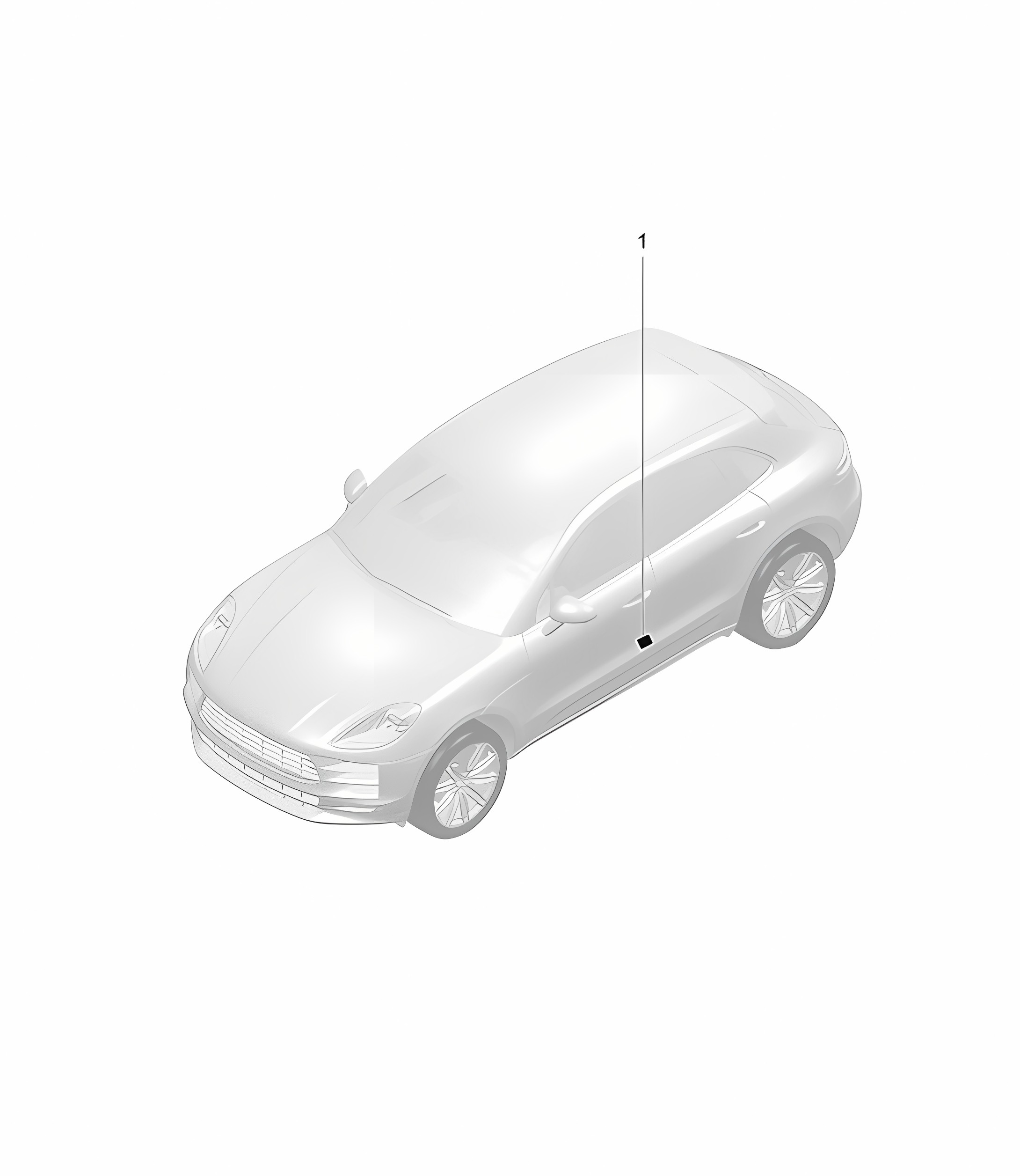 Data plate for tyre pressure - USA / Canada / Mexico - 95B (II / III) Macan D - MJ 2022>>