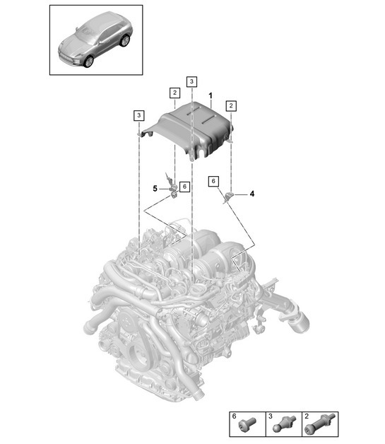 Diagram 103-060 Porsche Macan (95B) MK2 2019-2021 Engine