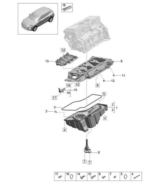 Diagram 104-060 Porsche Macan (95B) MK2 2019-2021 Engine
