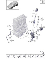 Oil filter / Console / Oil cooler  - PR:T2B - 95B (II / III) Macan 2.0L 2019 - 2024
