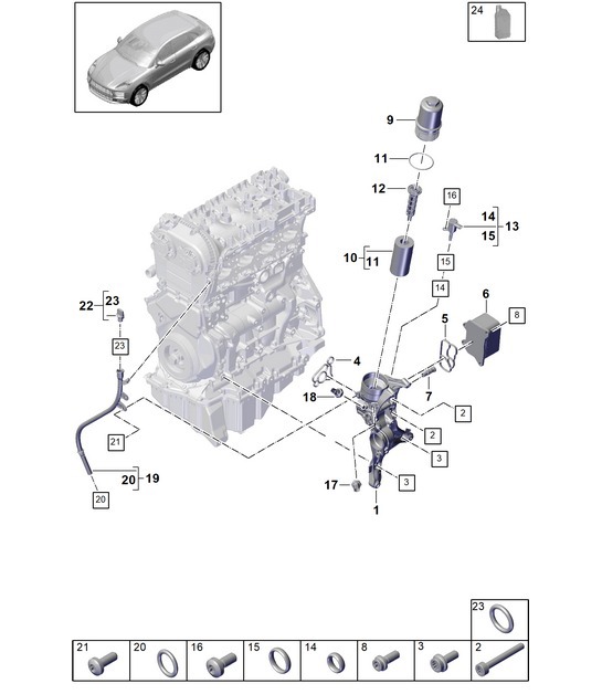 Diagram 104-120 Porsche Macan (95B) MK2 2019-2021 Engine