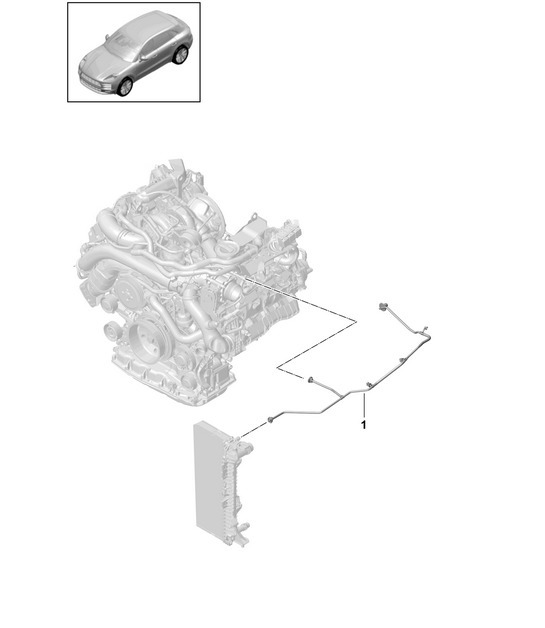 Diagram 105-150 Porsche 95B.1 Macan S Petrol 3.0L V6 (340Bhp) 2014-18 Engine
