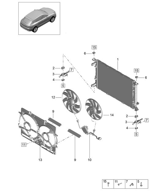 Diagram 105-210 Porsche 991 (911) MK2 2016-2019 Engine