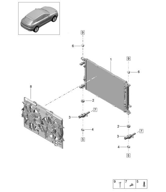 Diagram 105-220 Porsche 991 (911) MK2 2016-2019 Engine