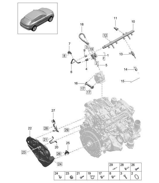 Diagram 107-010 Porsche Carrera GT 2003-06 