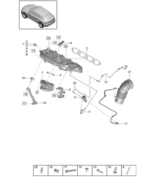 Diagram 107-130 Porsche 996 TURBO 2000-05 Engine