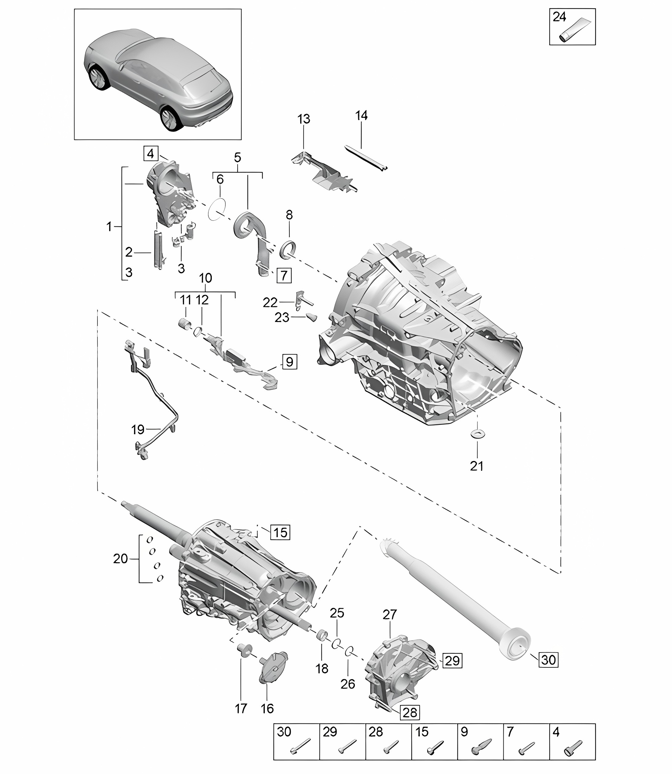 Oil pump / Wire set - PR:L0L, L0R + GP1 -  95B (II / III) Macan 2019 - 2024