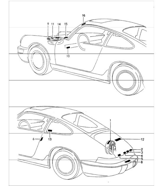 Diagram 001-05 Porsche 996 C2 3.4L 1997-08/01 Accessories & others 