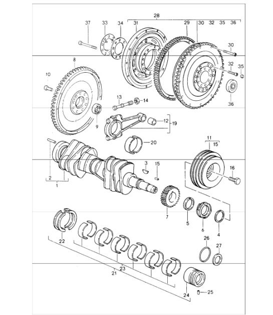 Diagram 102-00 Porsche Cayenne Coupe Turbo S E-Hybrid V8 4.0L 550Hp 