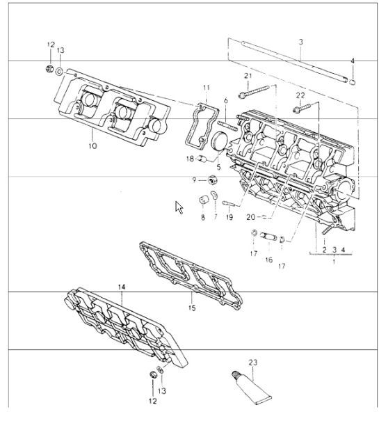 Diagram 103-07 Porsche 997 (911) MK1 2005-2008 Motore