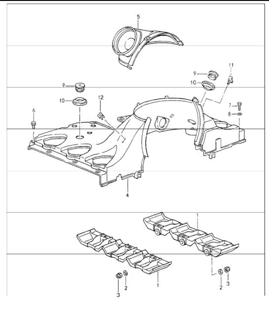 Diagram 105-05 Porsche 开曼 S 3.4L 987C 2005-08 引擎