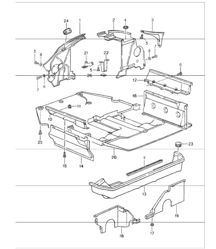engine cover, engine capsule 964 M64.01/02/03 1989-94
