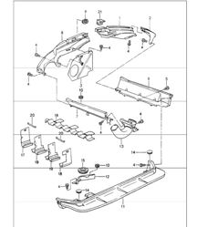 engine cover, air duct 964 TURBO M30.69 and M64.50 1991-94