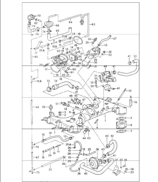 Diagram 107-20 Porsche 964 (911) (1989-1994) Moteur