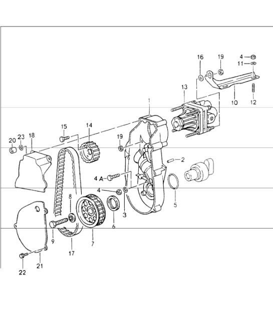 Diagram 108-00 Porsche 964 (911) (1989-1994) Motore