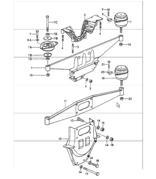Diagram 109-00 Porsche 991 (911) MK1 2012-2016 Engine