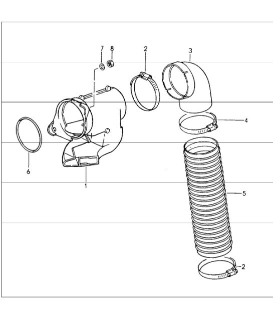Diagram 202-20 Porsche 996 C4S 3.6L 09/01-2005 Fuel System, Exhaust System
