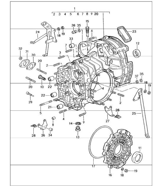 Diagram 302-00 Porsche 开曼 S 3.4L 987C 2005-08 传播