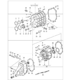 gear housing, transmission cover 964 1989-94