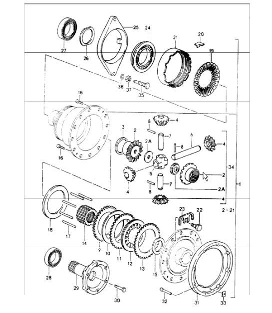 Diagram 305-00 Porsche 开曼 S 3.4L 987C 2005-08 传播