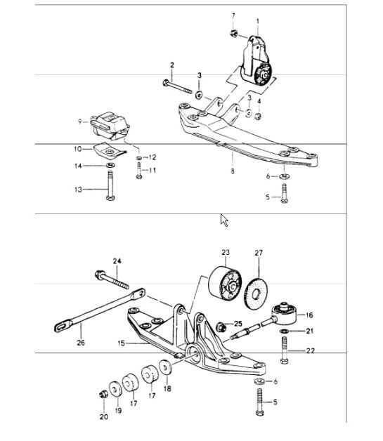 Diagram 307-00 Porsche Cayenne Turbo 4.5L 2003>> Transmisión