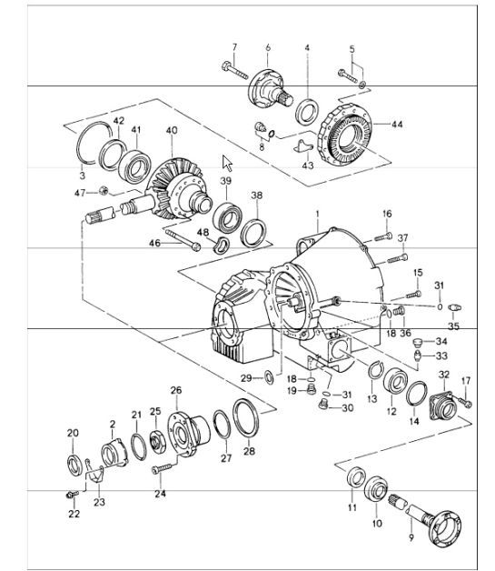 Diagram 320-03 Porsche Cayenne GTS V8 4.8L benzina 400 CV Trasmissione
