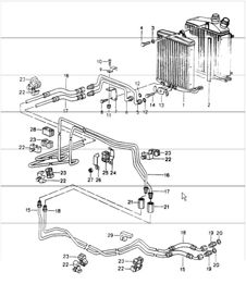 tiptronic atf cooler, atf lines 964 CARRERA 2 A50.01/02/03 1990-94