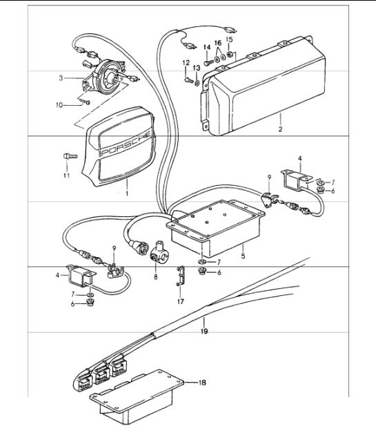 Diagram 403-06 Porsche 964 (911) (1989-1994) Front Axle, Steering 