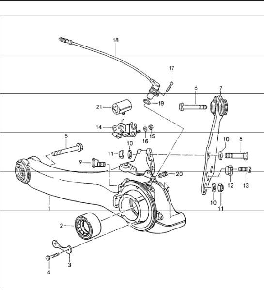 Diagram 501-00 Porsche Boxster GTS 718 4.0L PDK (400 Bhp) Asse posteriore