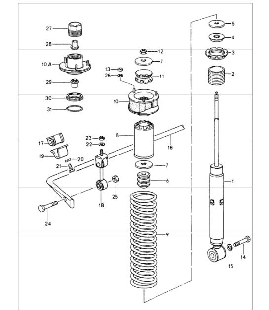 Diagram 502-00 Porsche 964 (911) (1989-1994) Rear Axle