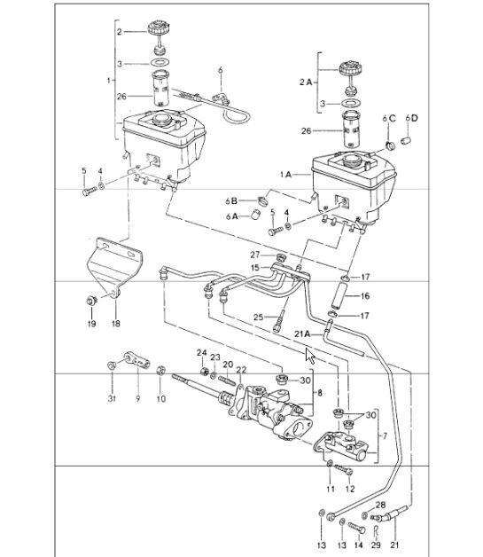 Diagram 604-00 Porsche Panamera Turbo S V8 4.8L Ruote, freni