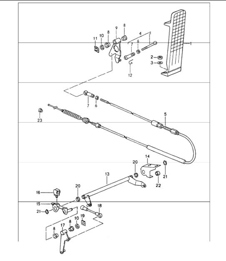 pedals accelerator control 964 1989-94