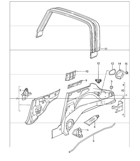 Diagram 801-26 Porsche Cayenne MK3 (958) 2010-2017 Carrosserie