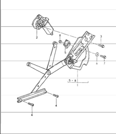 power windows electric 964 CARRERA 2/4, RS, M002, TURBO, TURBO-LOOK 1989-94