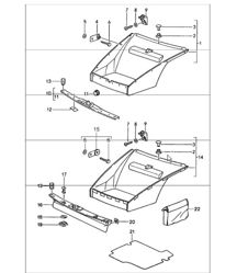 interior equipment FRONT luggage compartment 964 1989-94
