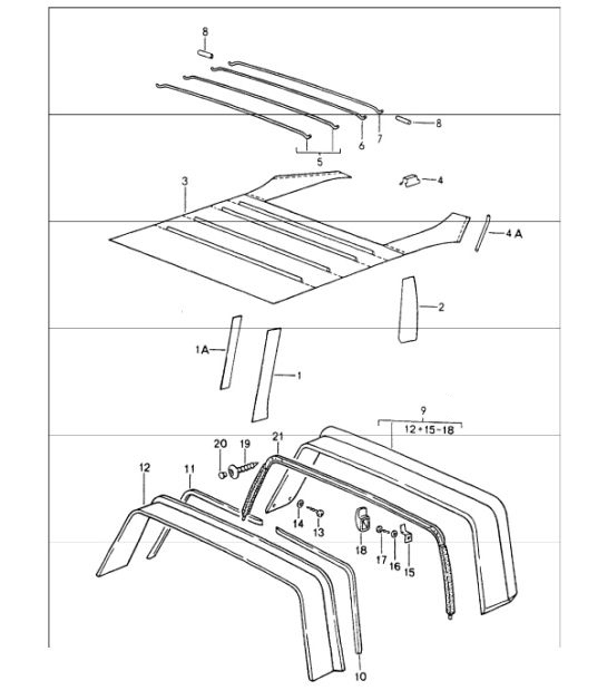 Diagram 807-06 Porsche 卡宴 3.2L V6 2003 年>>  车身