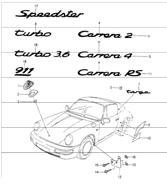Diagram 810-00 Porsche Cayenne 9YA 2018-2023 